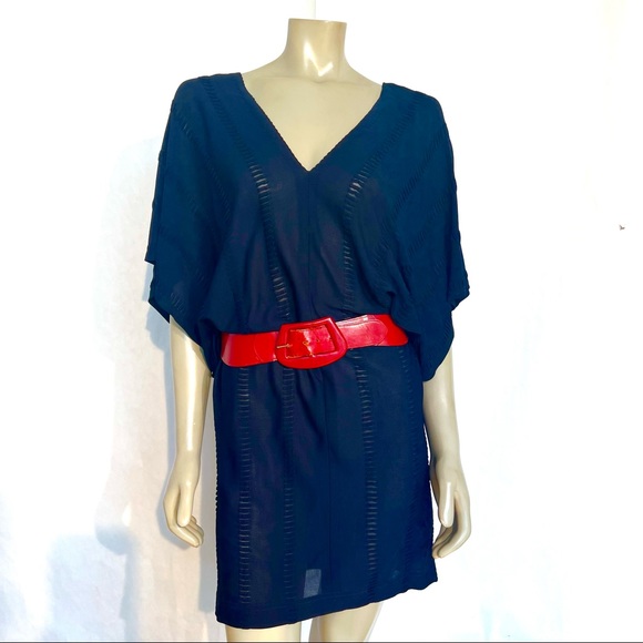 Vintage ROMAN KEFLAY Navy Blue Dress - Picture 4 of 12